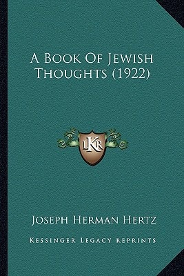 A Book Of Jewish Thoughts (1922)