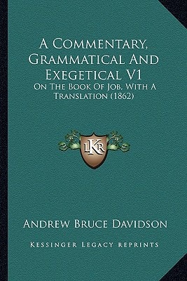 A Commentary, Grammatical And Exegetical V1: On The Book Of Job, With A Translation (1862)