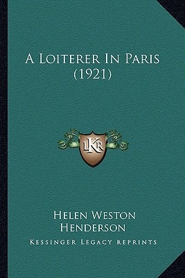 A Loiterer In Paris (1921)