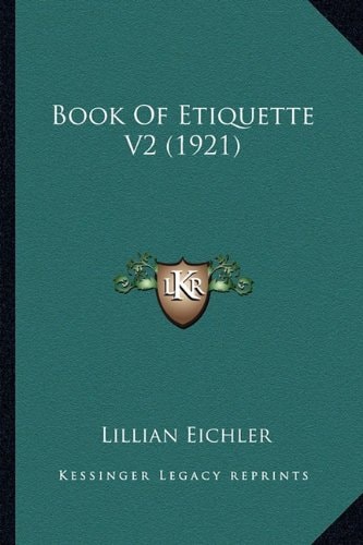 Book Of Etiquette V2 (1921)