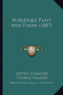 Burlesque Plays And Poems (1887)