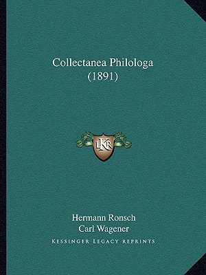Collectanea Philologa (1891)