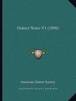 Dialect Notes V1 (1896)