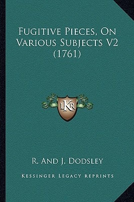 Fugitive Pieces, On Various Subjects V2 (1761)