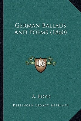 German Ballads And Poems (1860)