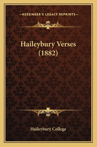 Haileybury Verses (1882)
