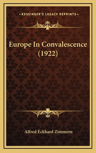 Europe In Convalescence (1922)