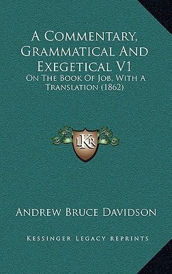 A Commentary, Grammatical And Exegetical V1: On The Book Of Job, With A Translation (1862)