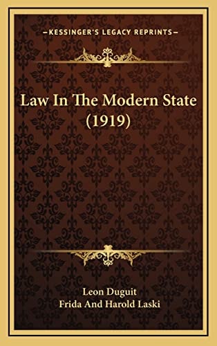Law In The Modern State (1919)