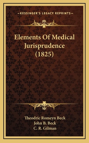Elements Of Medical Jurisprudence (1825)