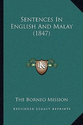 Sentences In English And Malay (1847)