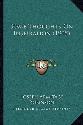 Some Thoughts On Inspiration (1905)