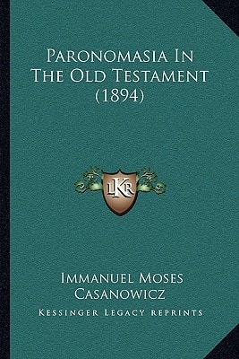 Paronomasia In The Old Testament (1894)