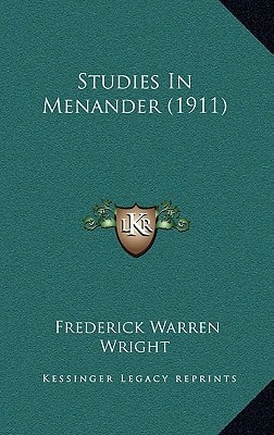 Studies In Menander (1911)