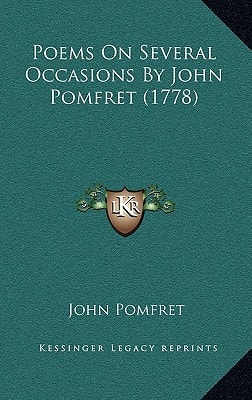 Poems On Several Occasions By John Pomfret (1778)