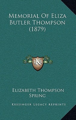 Memorial Of Eliza Butler Thompson (1879)