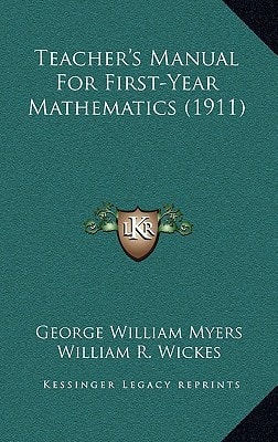 Teacher's Manual For First-Year Mathematics (1911)