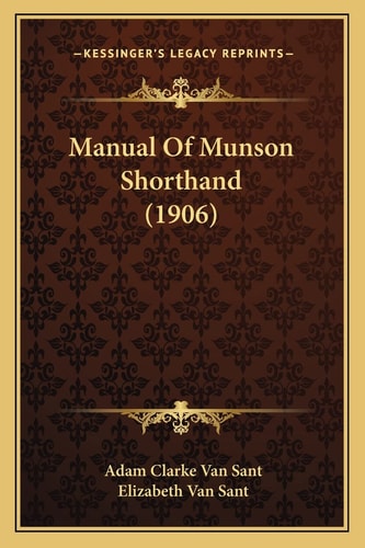 Manual Of Munson Shorthand (1906)