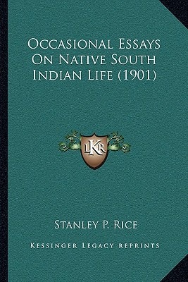 Occasional Essays On Native South Indian Life (1901)