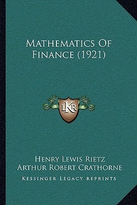 Mathematics Of Finance (1921)