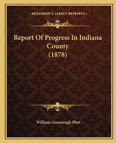Report Of Progress In Indiana County (1878)