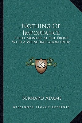 Nothing Of Importance: Eight Months At The Front With A Welsh Battalion (1918)
