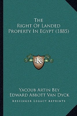 The Right Of Landed Property In Egypt (1885)