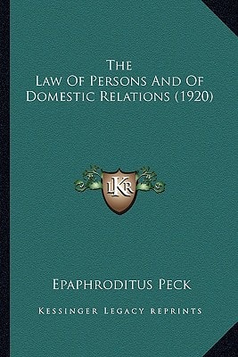 The Law Of Persons And Of Domestic Relations (1920)