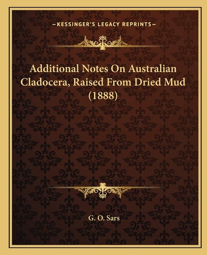 Additional Notes On Australian Cladocera, Raised From Dried Mud (1888)