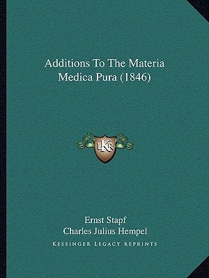 Additions To The Materia Medica Pura (1846)
