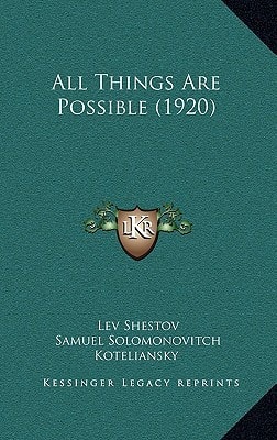 All Things Are Possible (1920)