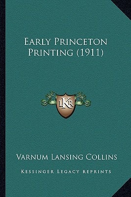 Early Princeton Printing (1911)