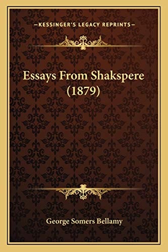 Essays From Shakspere (1879)