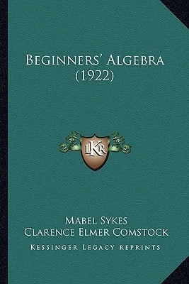 Beginners' Algebra (1922)