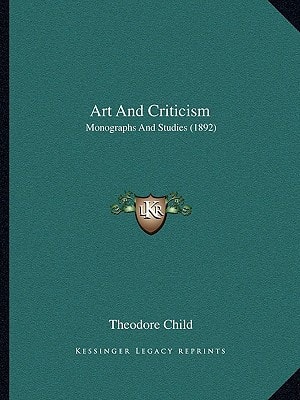 Art And Criticism: Monographs And Studies (1892)