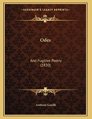 Odes: And Fugitive Poetry (1830)