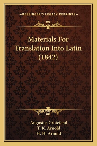 Materials For Translation Into Latin (1842)