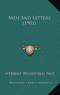 Men And Letters (1901)