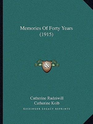 Memories Of Forty Years (1915)