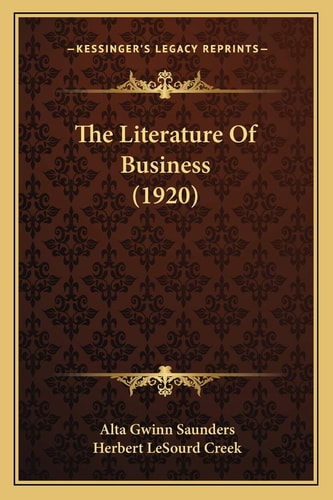 The Literature Of Business (1920)