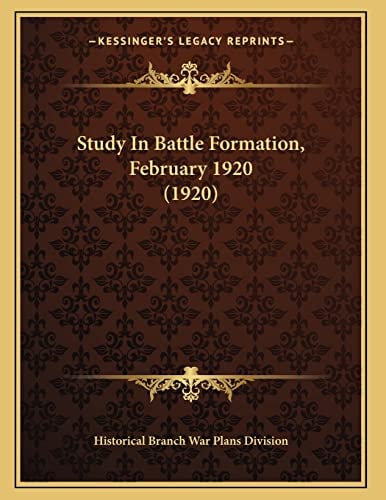 Study In Battle Formation, February 1920 (1920)