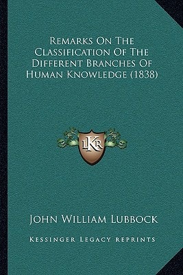 Remarks On The Classification Of The Different Branches Of Human Knowledge (1838)