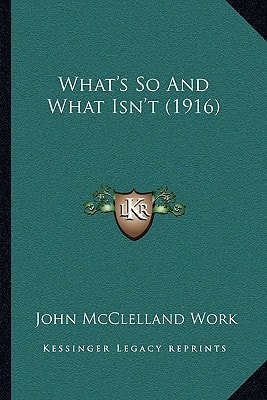 What's So And What Isn't (1916)