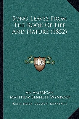 Song Leaves From The Book Of Life And Nature (1852)
