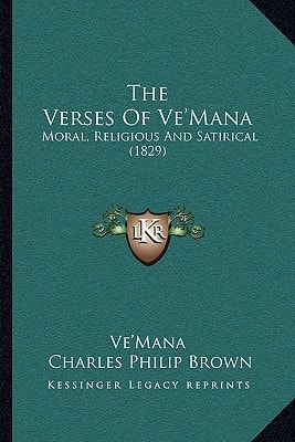 The Verses Of Ve'Mana: Moral, Religious And Satirical (1829)