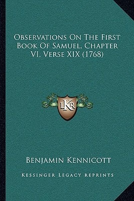 Observations On The First Book Of Samuel, Chapter VI, Verse XIX (1768)