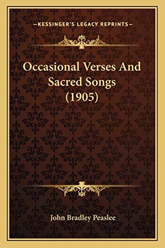 Occasional Verses And Sacred Songs (1905)