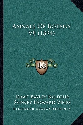 Annals Of Botany V8 (1894)