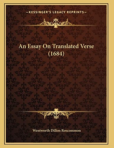 An Essay On Translated Verse (1684)