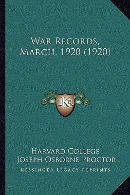 War Records, March, 1920 (1920)
